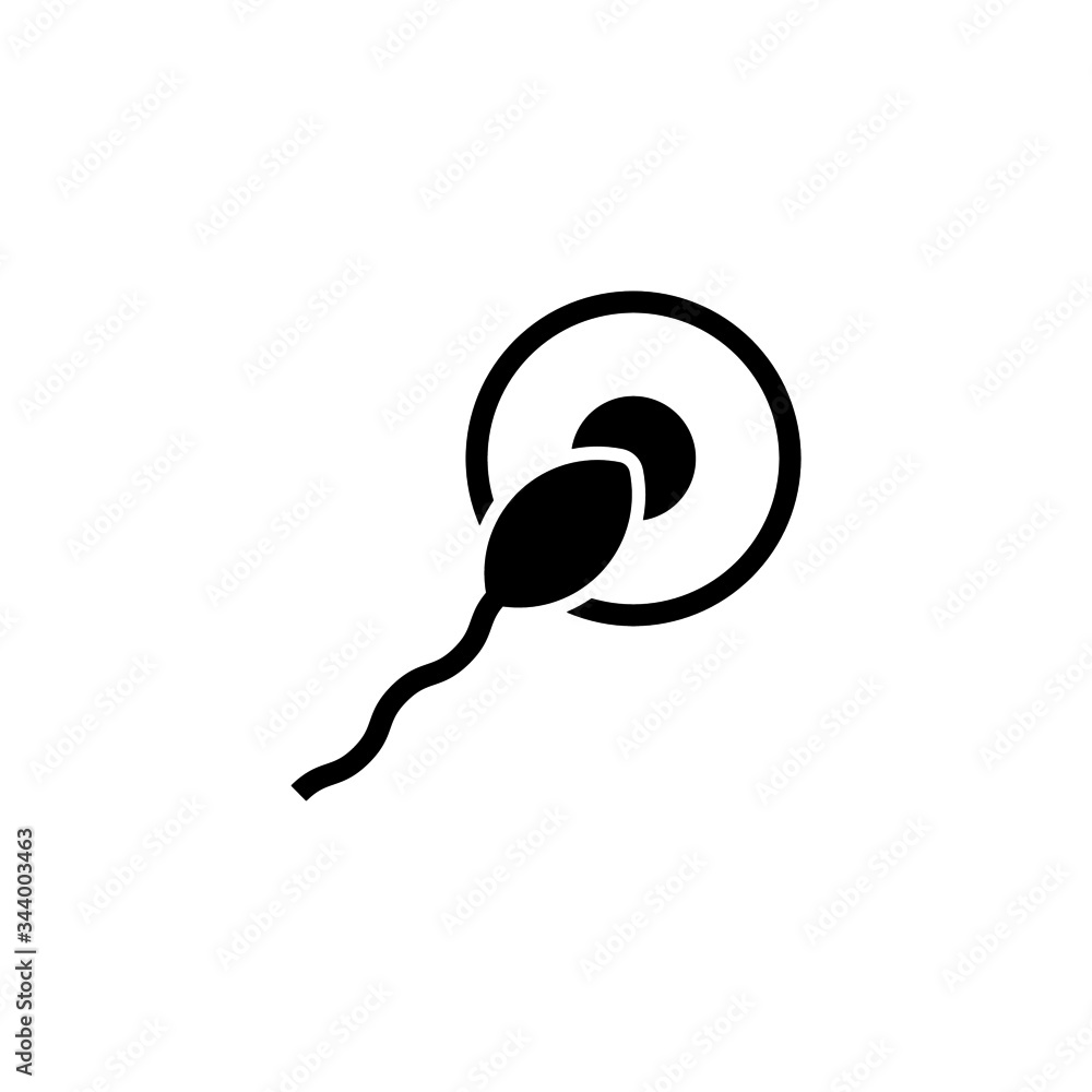 Spermatozoon vector icon in black flat shape design isolated on white background, Vector icon eps 10 Spermatozoon vector icon in black flat shape design isolated on white background, Vector icon eps 10