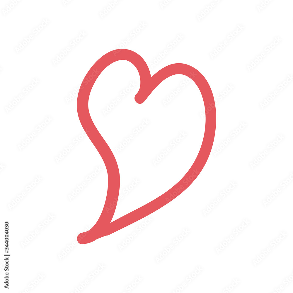 Heart flat style icon vector design Heart flat style icon vector design