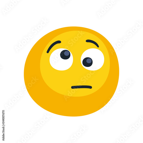 crazy emoji face flat style icon vector design