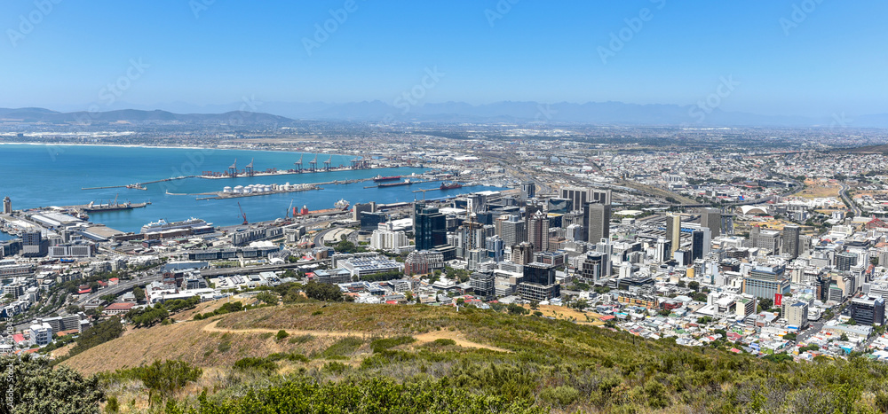 Cape Town Waterfront as seen from Signal Hill, South Africa