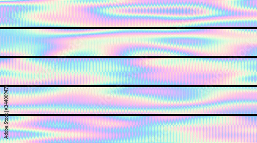 Set of abstract rainbow holographic backgrounds