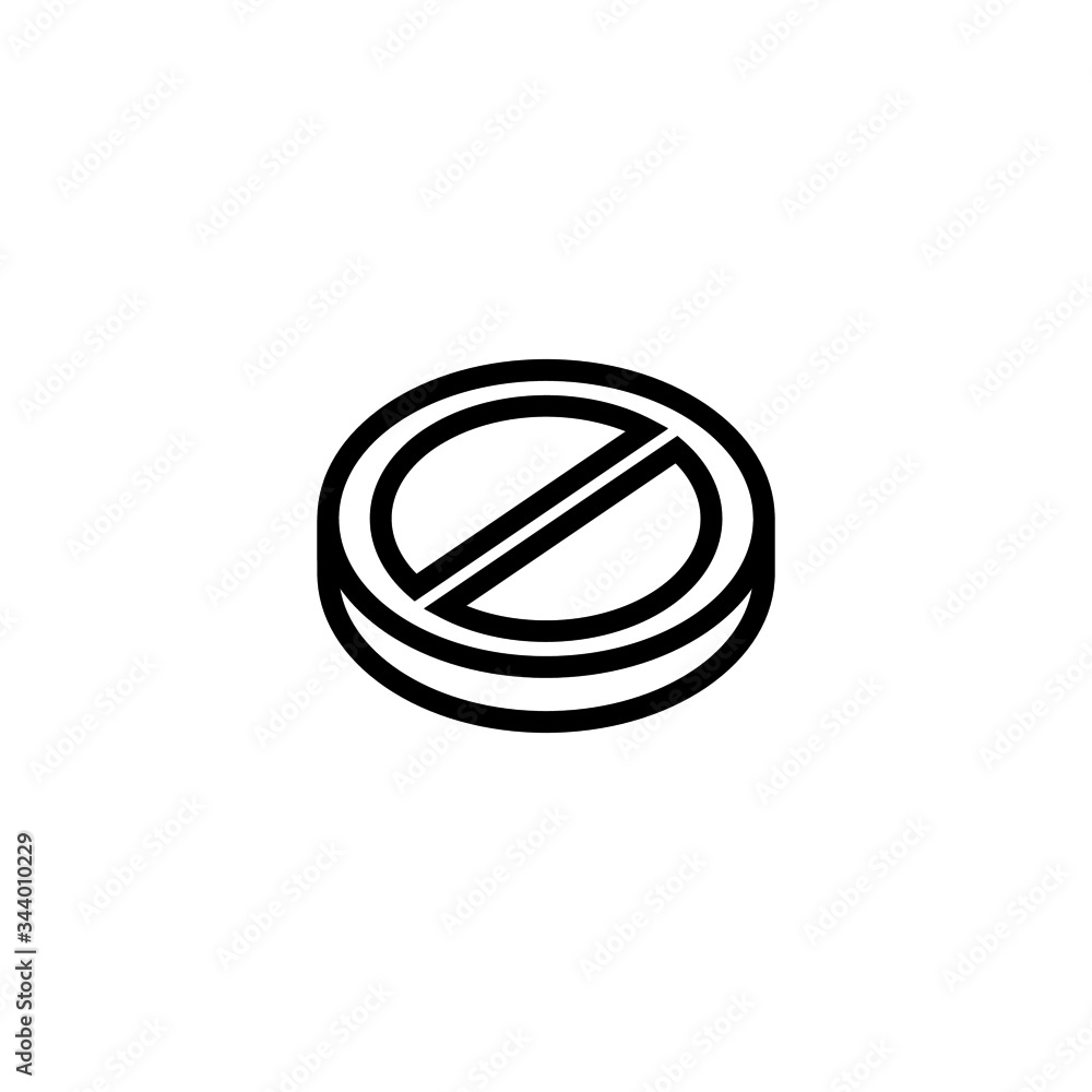 Tablets vector icon in linear, outline style isolated on white background Tablets vector icon in linear, outline style isolated on white background