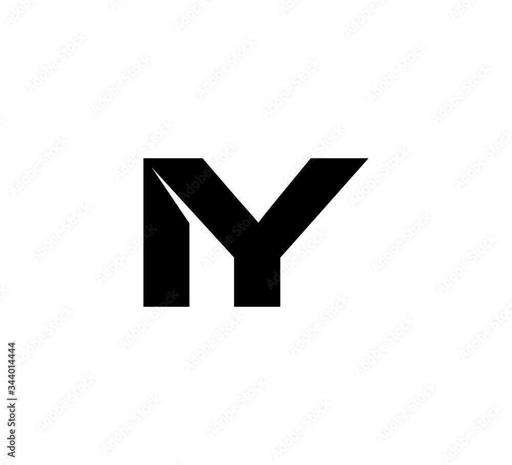 Initial 2 letter Logo Modern Simple Black IY Initial 2 letter Logo Modern Simple Black IY