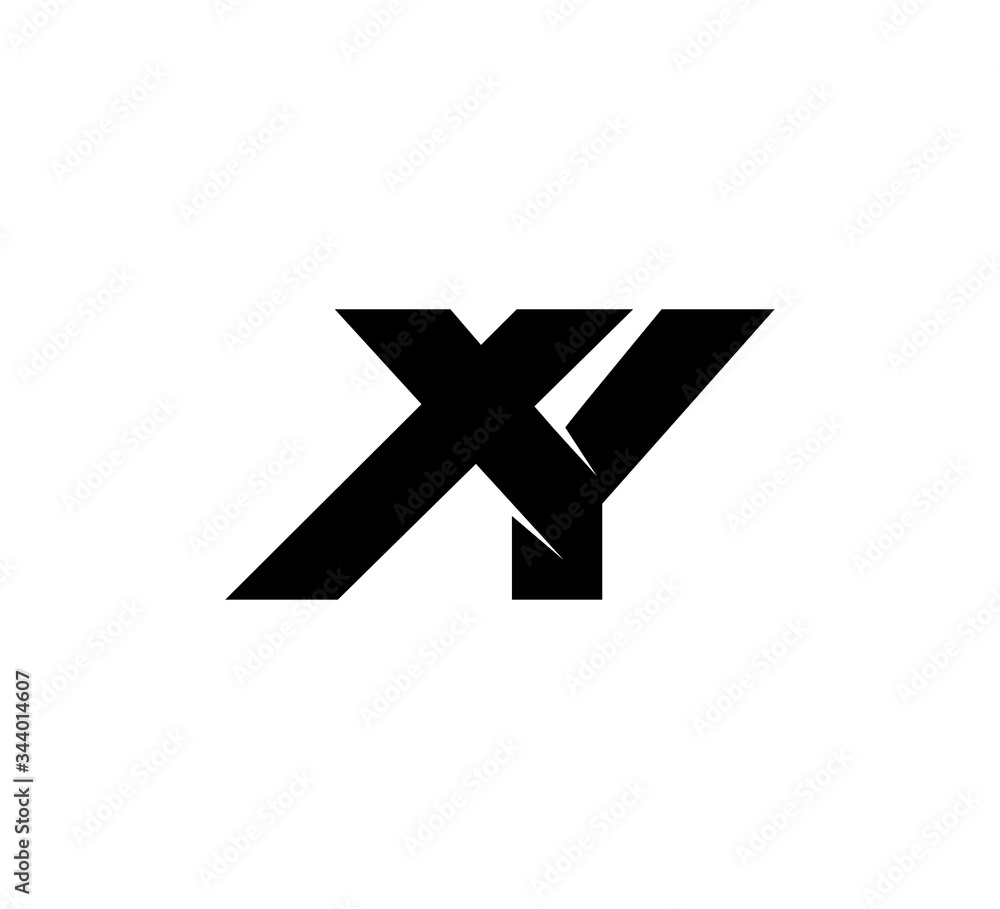 Initial 2 letter Logo Modern Simple Black XY Initial 2 letter Logo Modern Simple Black XY