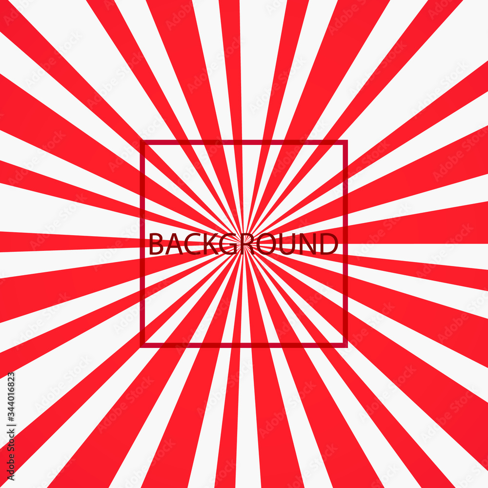 Fototapeta premium red sunburst background Japanese style