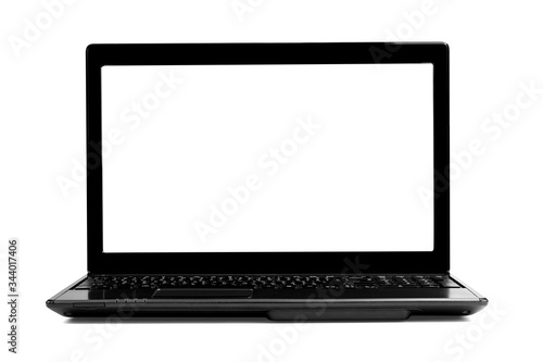 computer laptop isolated on white background ,include clipping path