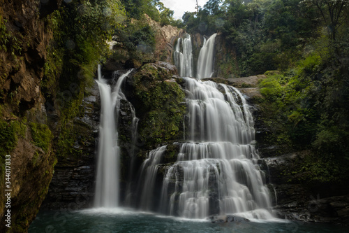 Waterfall in the forest. Nauyaca Waterfall, Costa Rica.