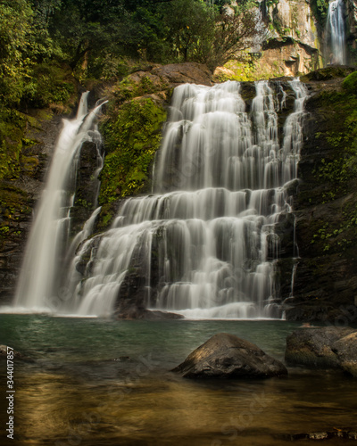 Waterfall in the forest. Nauyaca Waterfall  Costa Rica.