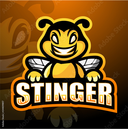 Stinger mascot esport logo design