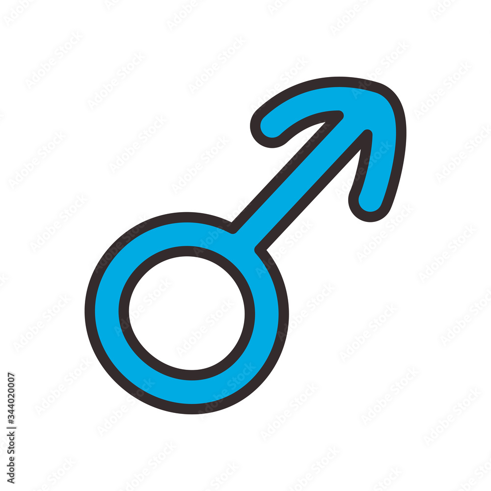 Male gender flat style icon vector design Male gender flat style icon vector design