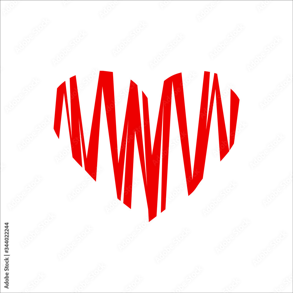 red heart on white background red heart on white background