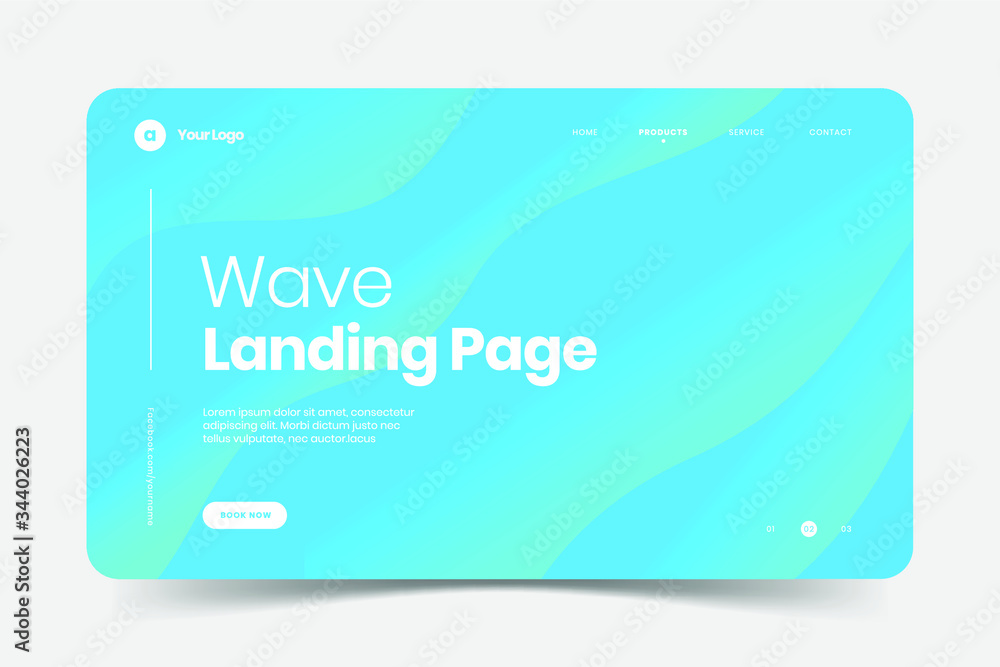 Obraz premium Wave minimal geometric background