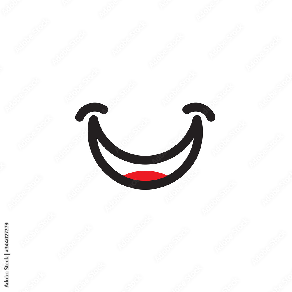 Smile Emoticon Logo Vector Template Design Illustration Smile Emoticon Logo Vector Template Design Illustration