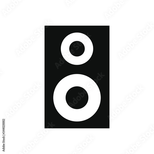 stereo buffer icon, silhouette style