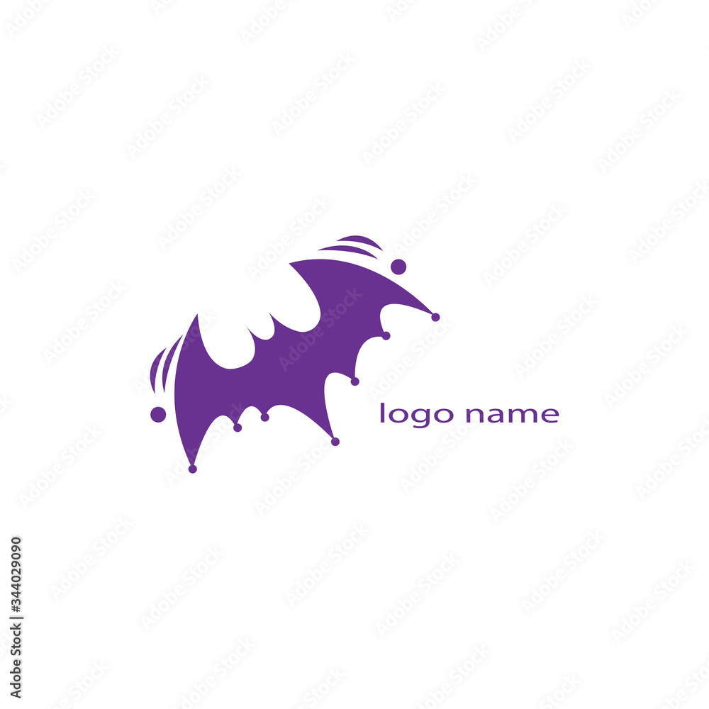 Bat illustration unique logo simple design vector Bat illustration unique logo simple design vector