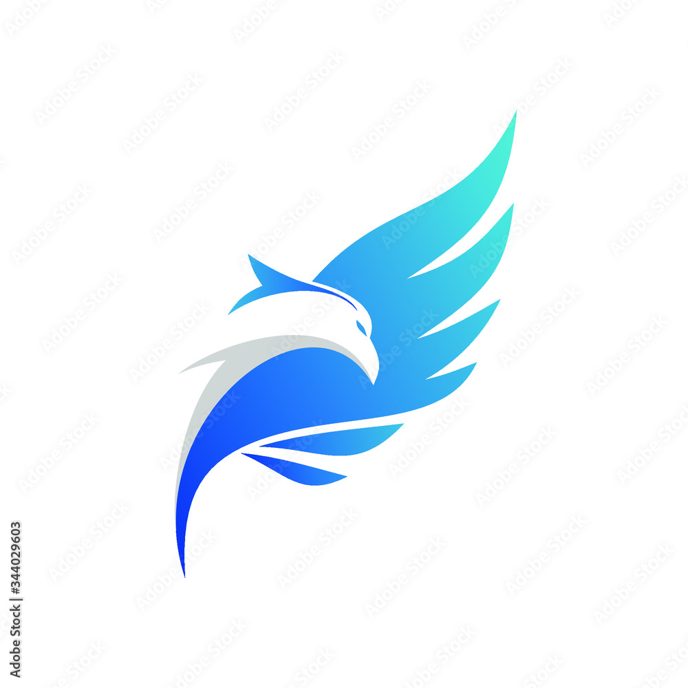Flying eagle abstract logo design Flying eagle abstract logo design