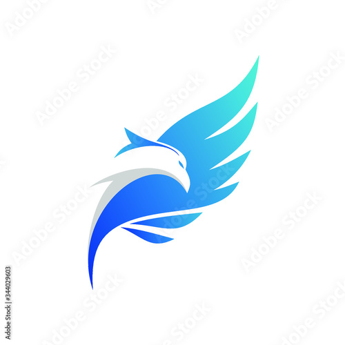 Flying eagle abstract logo design