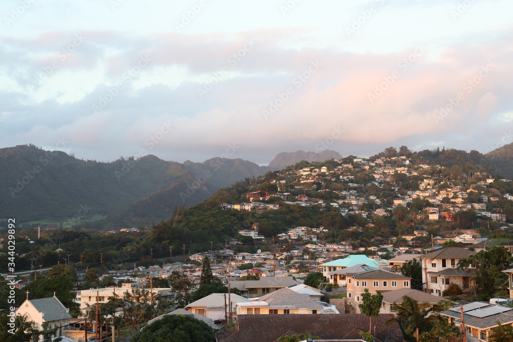 View overlooking Nuuanu Valley in Hawaii