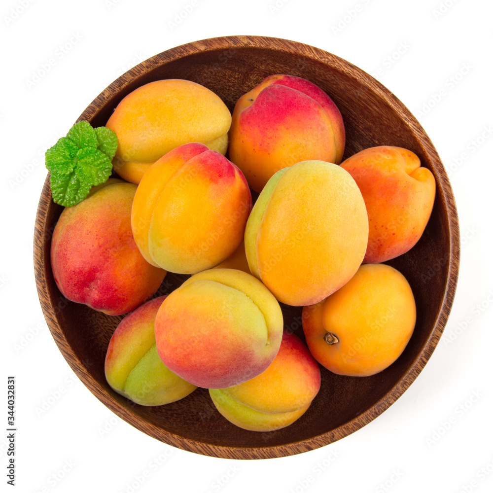 Fresh apricot isolated on white background. Fresh apricot isolated on white background.