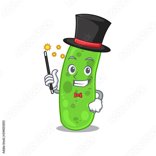 An attractive Magician of propioni bacteia cartoon design