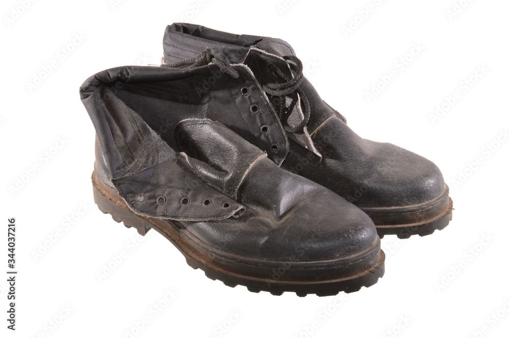 old shoes isolated on white background old shoes isolated on white background