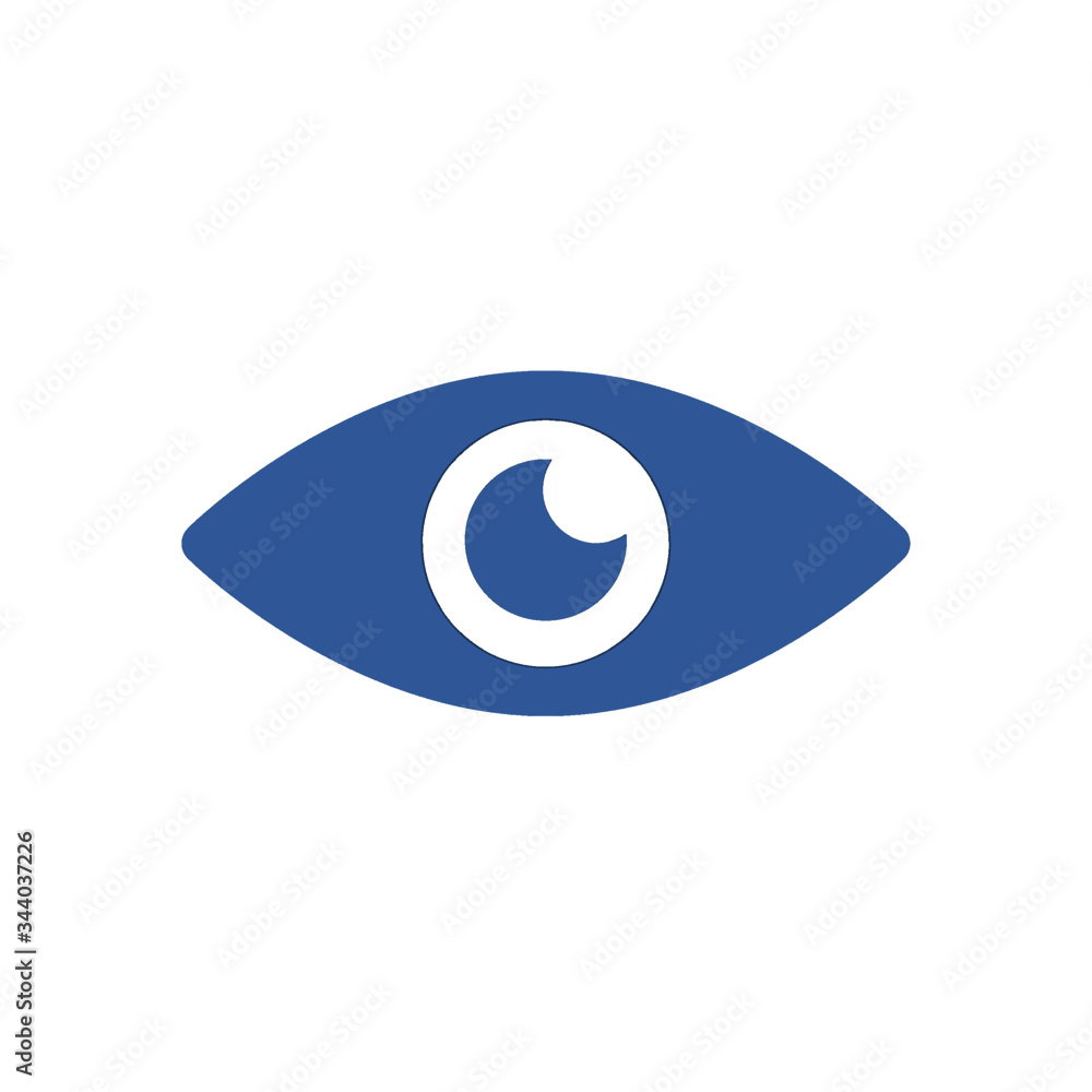 Blue eye icon. vector art. Blue eye icon. vector art.