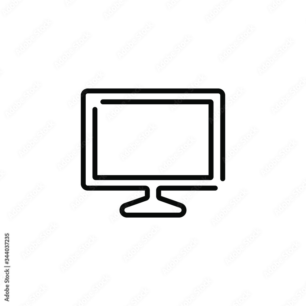Computer or television display thin icon in trendy flat style isolated on white background. Symbol for your web site design, logo, app, UI. Vector illustration, EPS Computer or television display thin icon in trendy flat style isolated on white background. Symbol for your web site design, logo, app, UI. Vector illustration, EPS