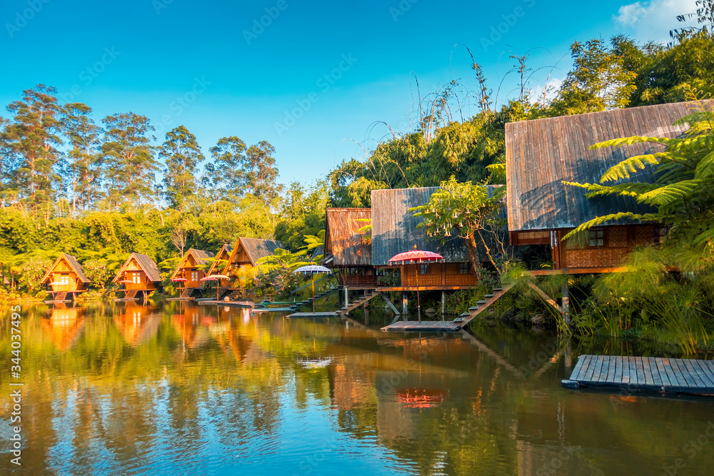 Beautiful landscape at Dusun Bambu, Bandung, Indonesia.