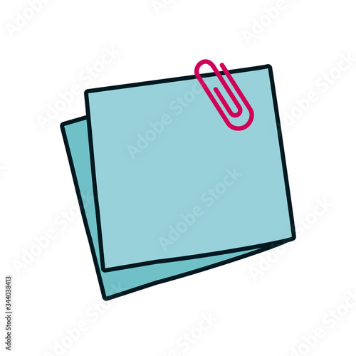 sticky notes icon, line and fill style
