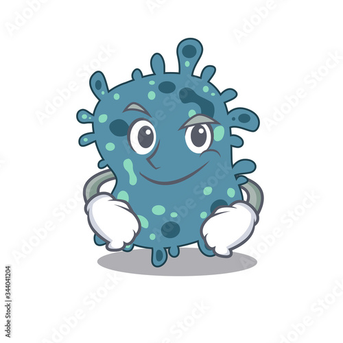 A mascot design of rickettsia having confident gesture