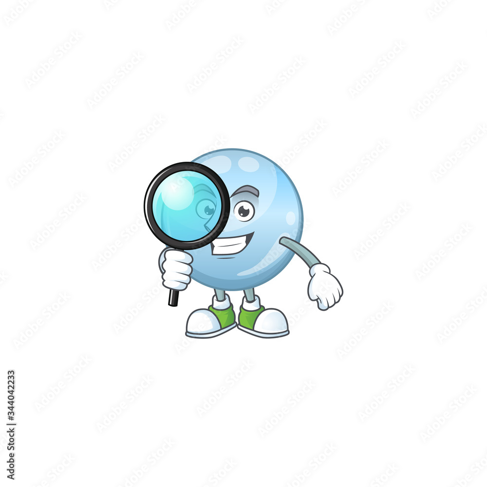 Smart Detective of collagen droplets cartoon character design concept Smart Detective of collagen droplets cartoon character design concept