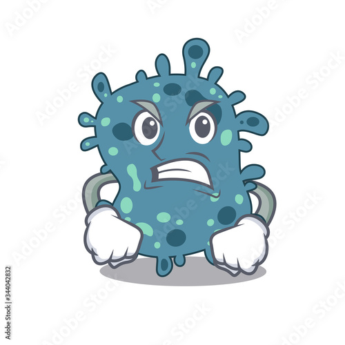 Mascot design concept of rickettsia with angry face