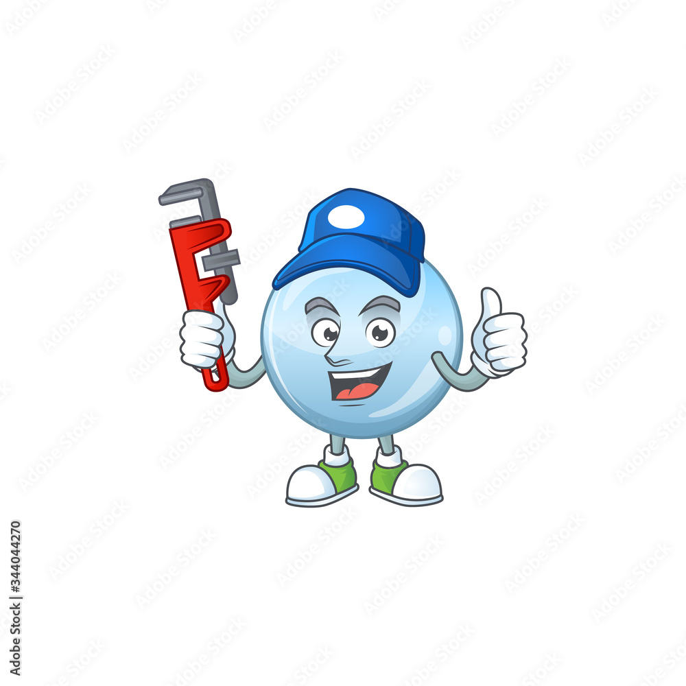 Mascot design concept of collagen droplets work as smart Plumber Mascot design concept of collagen droplets work as smart Plumber
