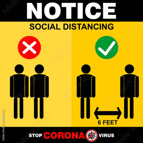 Social Distancing 2 feet, Infographic Icon. Vector Image.