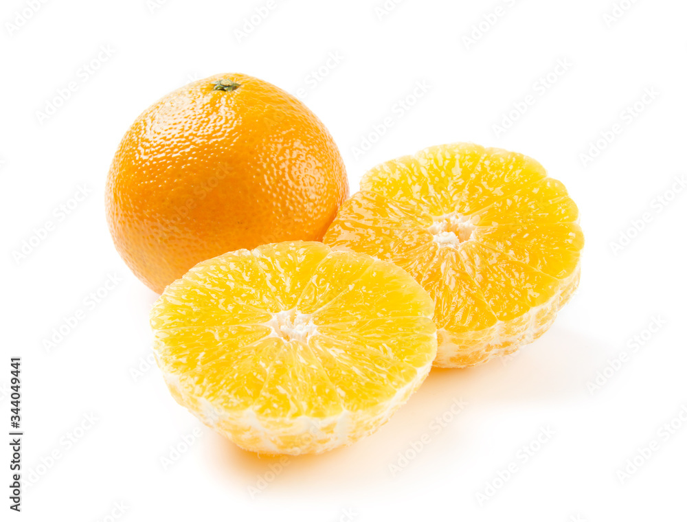 Fresh Japanese Ehime Prefecture orange isolated on white background. Fresh Japanese Ehime Prefecture orange isolated on white background.