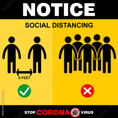 Social Distancing 2 feet, Infographic Icon. Vector Image.