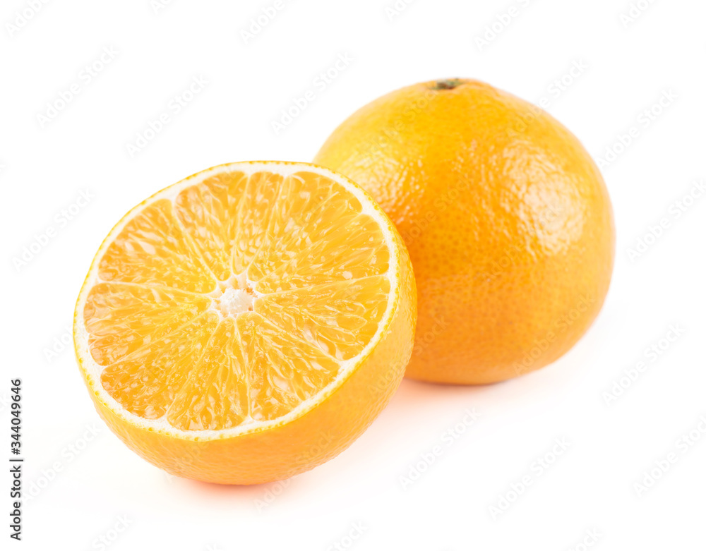 Fresh Japanese Ehime Prefecture orange isolated on white background. Fresh Japanese Ehime Prefecture orange isolated on white background.
