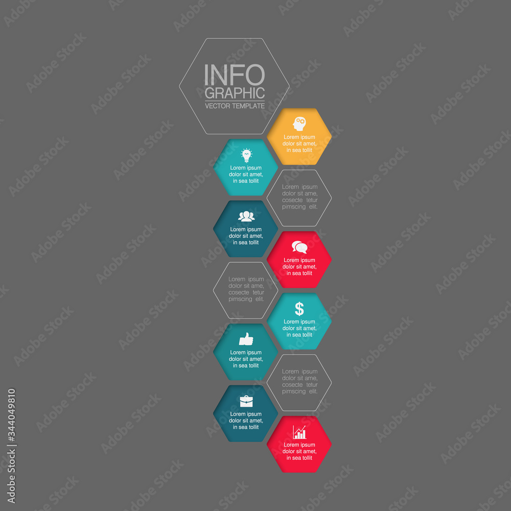 Vector iInfographic template for business, presentations, web design.
