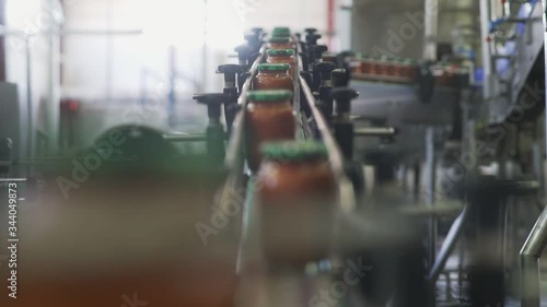 Wallpaper Mural Automatic Line for Processing of Vegetables. Preserving paprika peppers. Canned paprika peppers. Glass jars with paprika peppers Torontodigital.ca