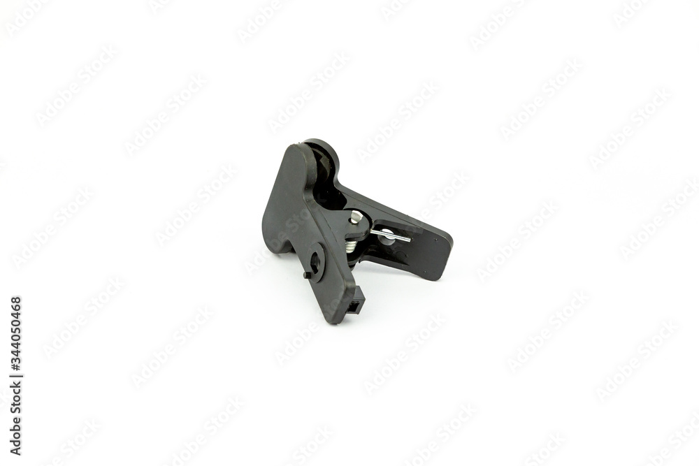 Plastic clip for set background of studio isolated on white background
Plastic clip for set background of studio isolated on white background