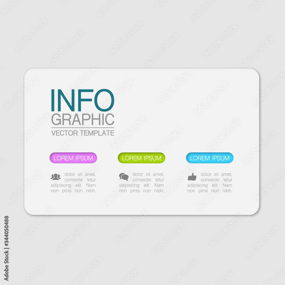 Vector iInfographic template for business, presentations, web design, 3 options. Vector iInfographic template for business, presentations, web design, 3 options.