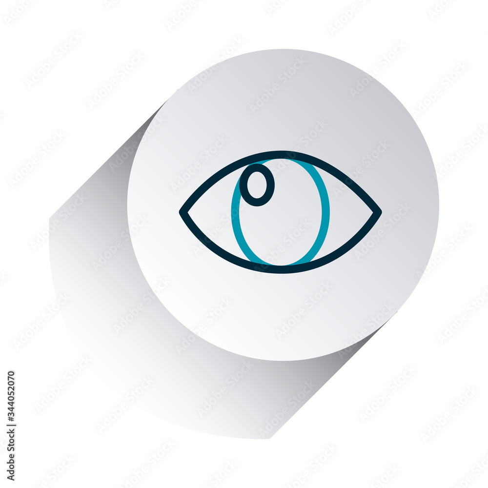 eye icon, line gradient style eye icon, line gradient style