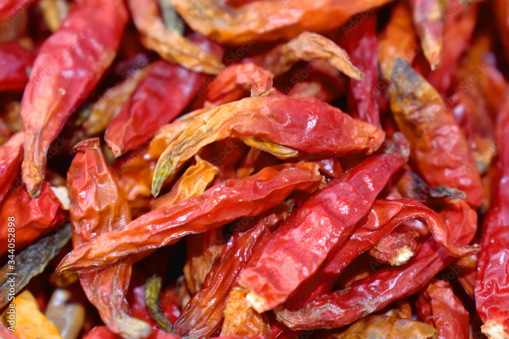 Red hot chilies paper, thai spice ingredient 