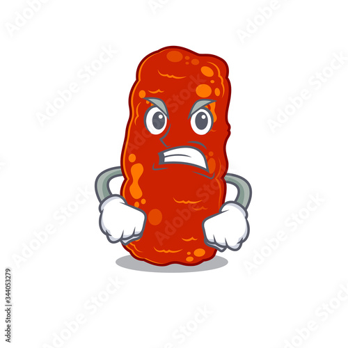 Mascot design concept of acinetobacter bacteria with angry face