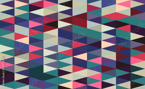 The Seamless Stained Glass Patterns, Abstract Colorful Triangle Patterns 