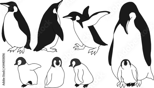 ペンギン 親子 ベクター イラスト モノクロ Stock ベクター Adobe Stock ペンギン 親子 ベクター イラスト モノクロ Stock ベクター Adobe Stock