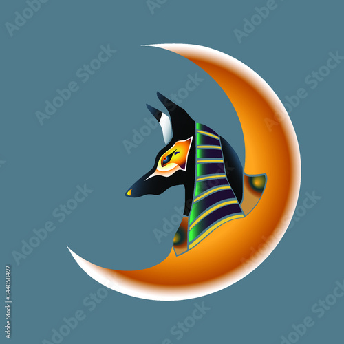 anubis design on moon