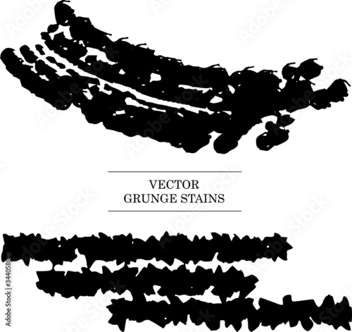 Vector grunge black stains for background.