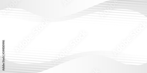 Light vector background, banner. Wavy shapes, shades of gray. 