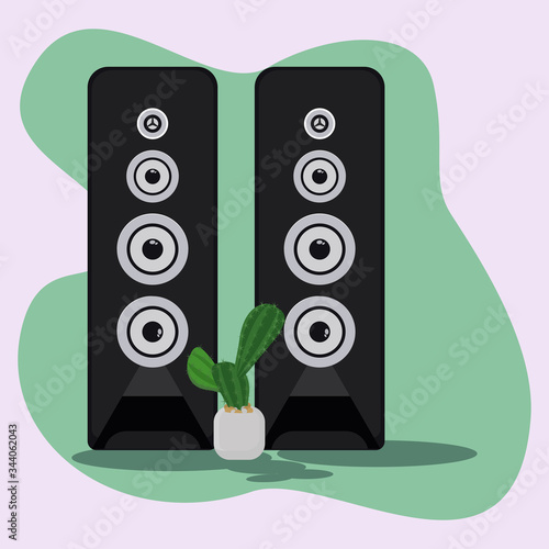 speaker vector illustration. Sound system concept